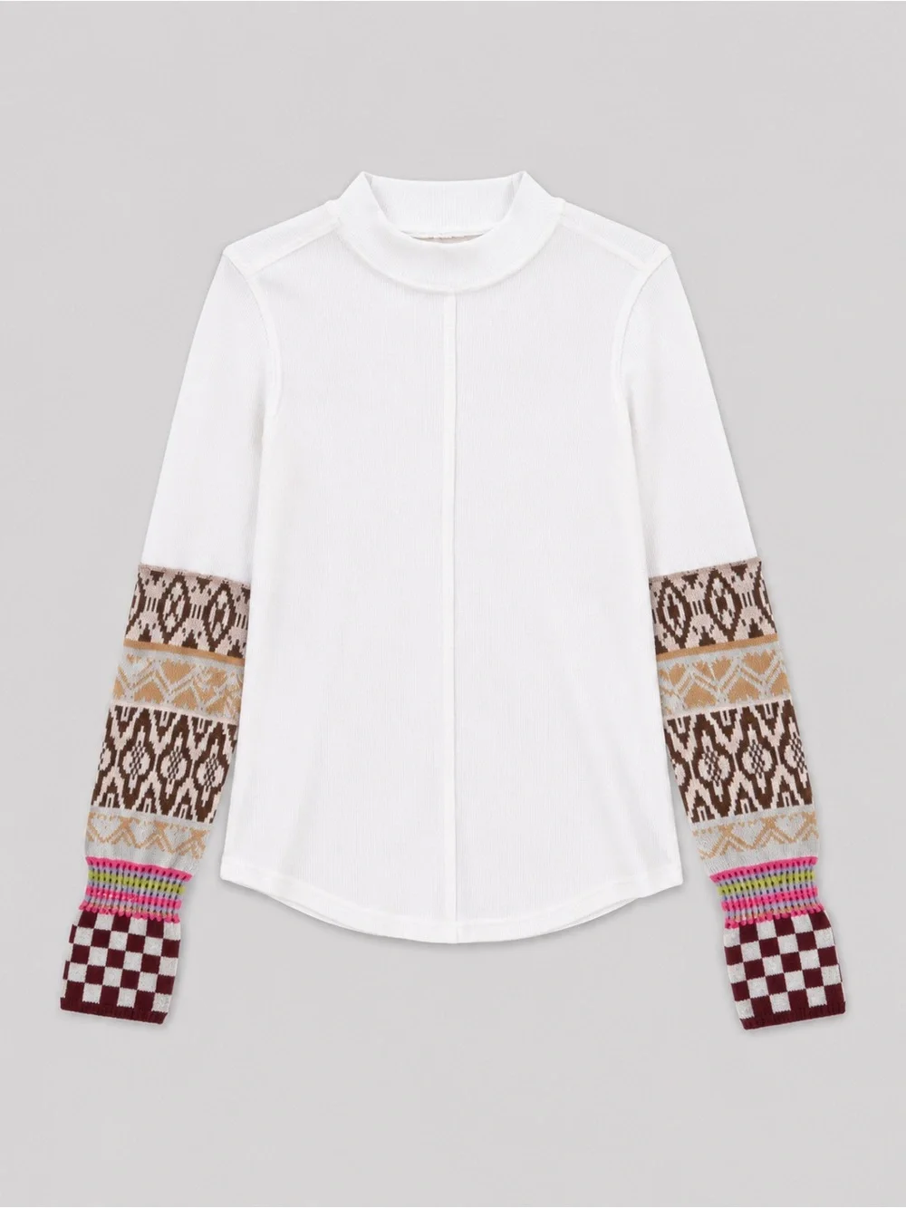 Free People We the Free Switch it up Cuff Thermal Top Large Bohemian Indie Aztec - Picture 2 of 8